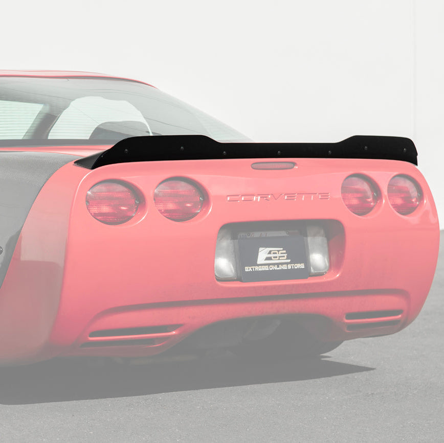 Corvette C5 ZR1 Extended GLOSSY BLACK Rear Trunk Lid Wickerbill Spoiler