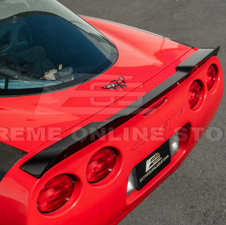 Corvette C5 ZR1 Extended GLOSSY BLACK Rear Trunk Lid Wickerbill Spoiler