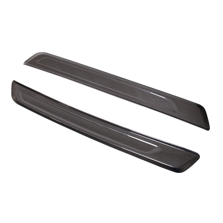 2020-Up Toyota GR Supra Carbon Fiber JDM Factory Style Side Door Sill Plate Cover Pair DSP-562-BKCF