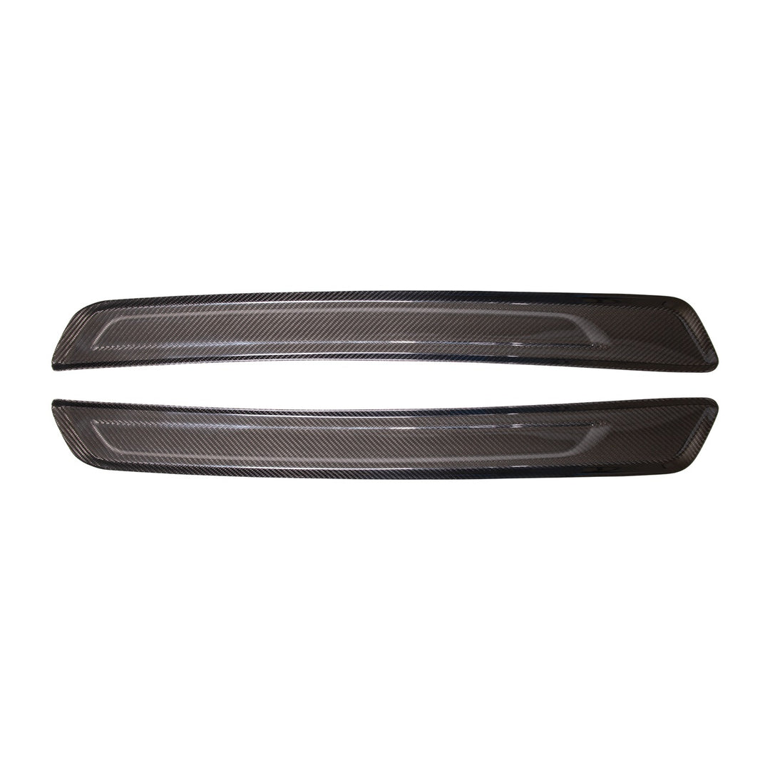 2020-Up Toyota GR Supra Carbon Fiber JDM Factory Style Side Door Sill Plate Cover Pair DSP-562-BKCF