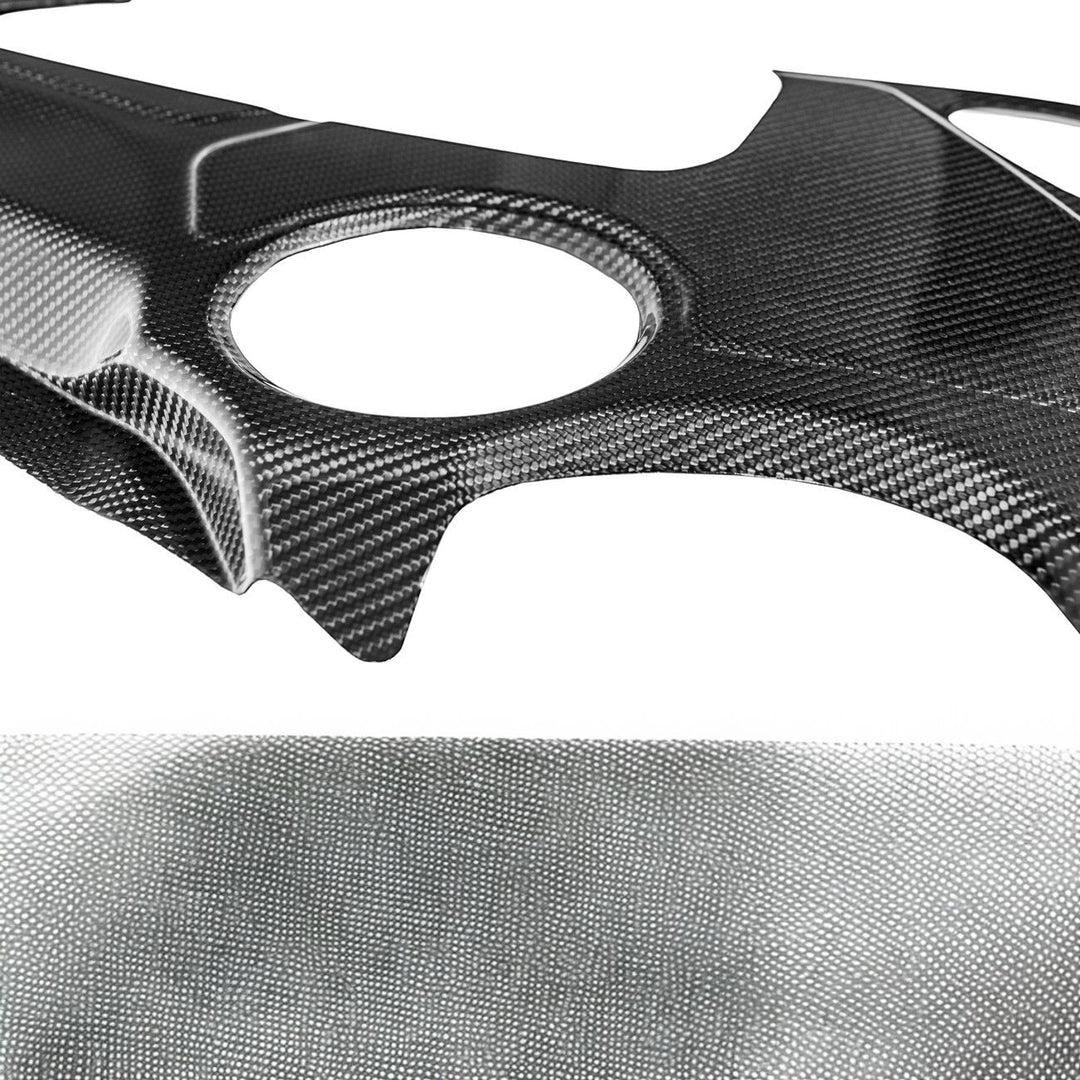 Corvette C8 Carbon Fiber 3-Piece Rear Engine Bay Cover Overlay Panel Set Carbon Fiber EC-1513-BKCF