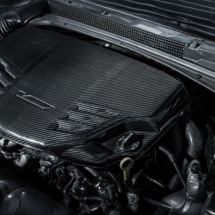 2022-Up Cadillac CT5-V Blackwing Dry Carbon Fiber Front Bumper Engine Cover EC-1522-BKCF