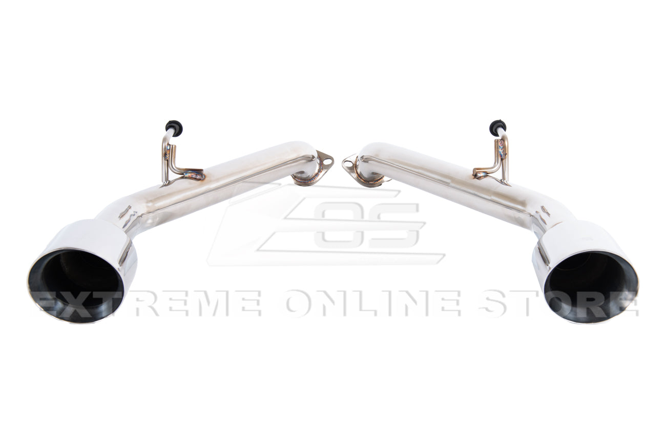 2014-Up Infiniti Q50 Muffler Delete Axle Back 4.5" Dual Tips Exhaust