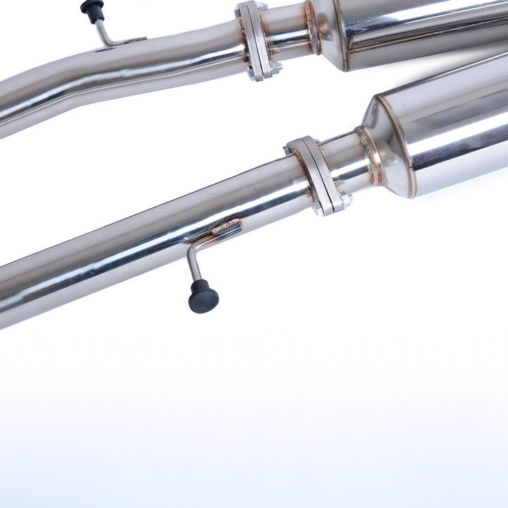 2017-Up Infiniti Q50 Full Cat-Back Dual Tips Exhaust Kit Anodized Silver EXT-MD003_EXT-MP021_EXT-YP025