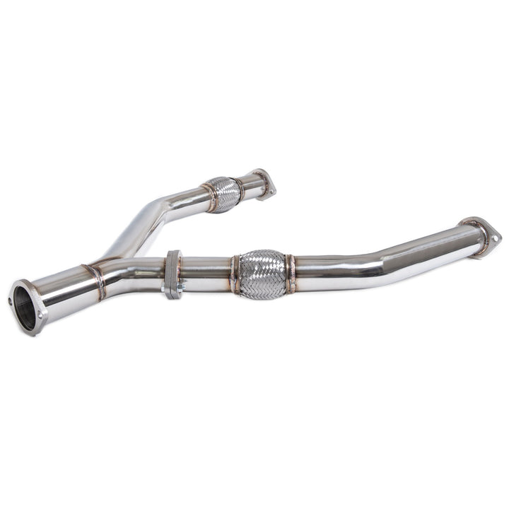 2017-Up Infiniti Q50 Full Cat-Back Dual Tips Exhaust Kit Anodized Silver EXT-MD003_EXT-MP021_EXT-YP025