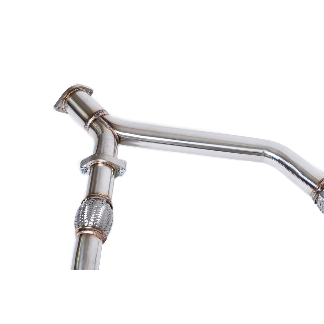 2017-Up Infiniti Q50 Full Cat-Back Dual Tips Exhaust Kit Anodized Silver EXT-MD003_EXT-MP021_EXT-YP025