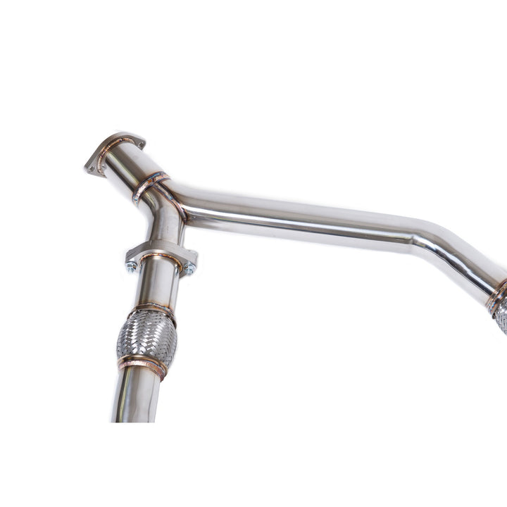 2017-Up Infiniti Q50 Full Cat-Back Dual Tips Exhaust Kit Anodized Silver EXT-MD003_EXT-MP021_EXT-YP025