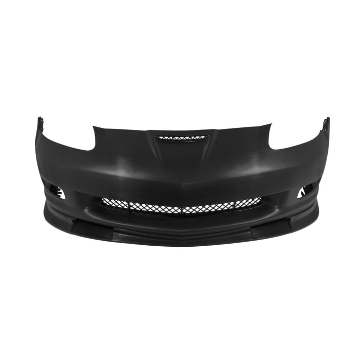 Corvette C6 ZR1 Style Front Bumper Cover Fascia Kit Primed Black FBP-C6BASE-0513