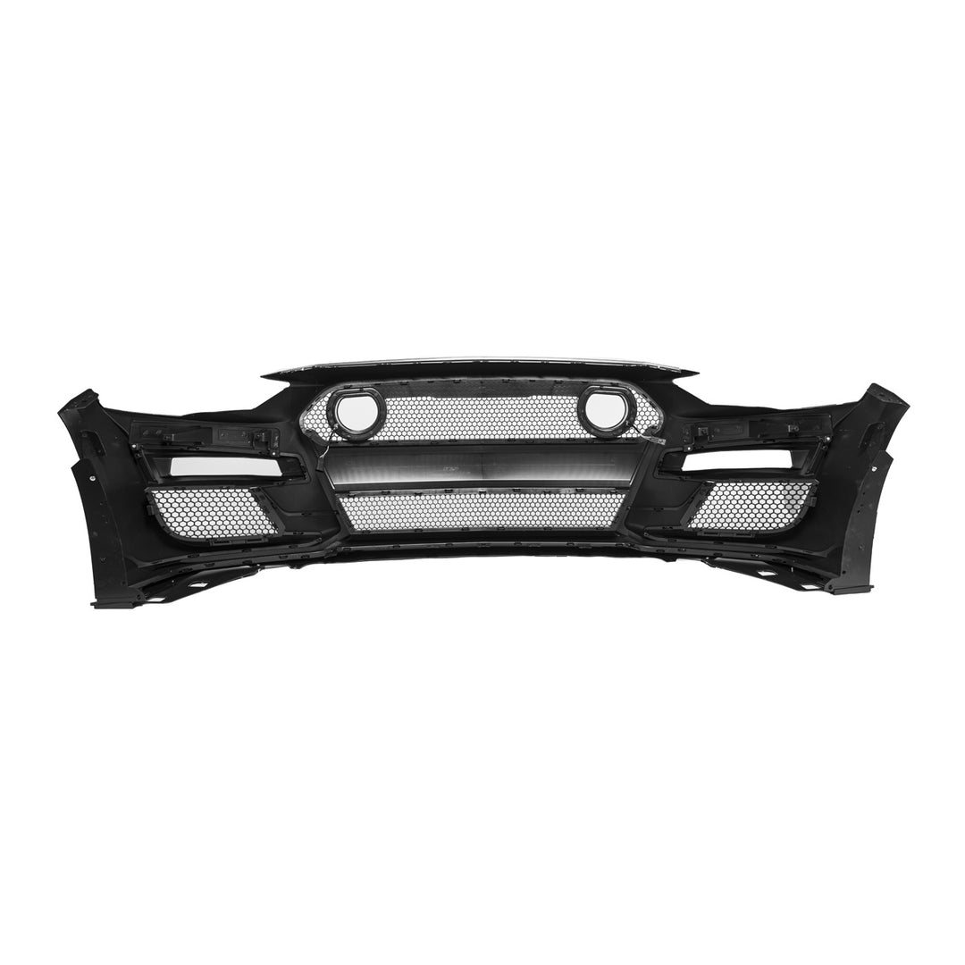 2018-2023 Ford Mustang GT500 Style Full Bumper Conversion Kit Primed Black FBP-GT500-1822-LIGHT