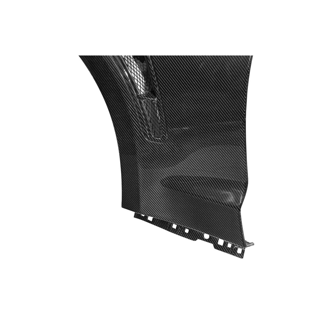 2018-2023 Ford Mustang Dry Carbon Fiber GT500 Style Side Vented Fender Pair Carbon Fiber FENDER-1379-BKCF