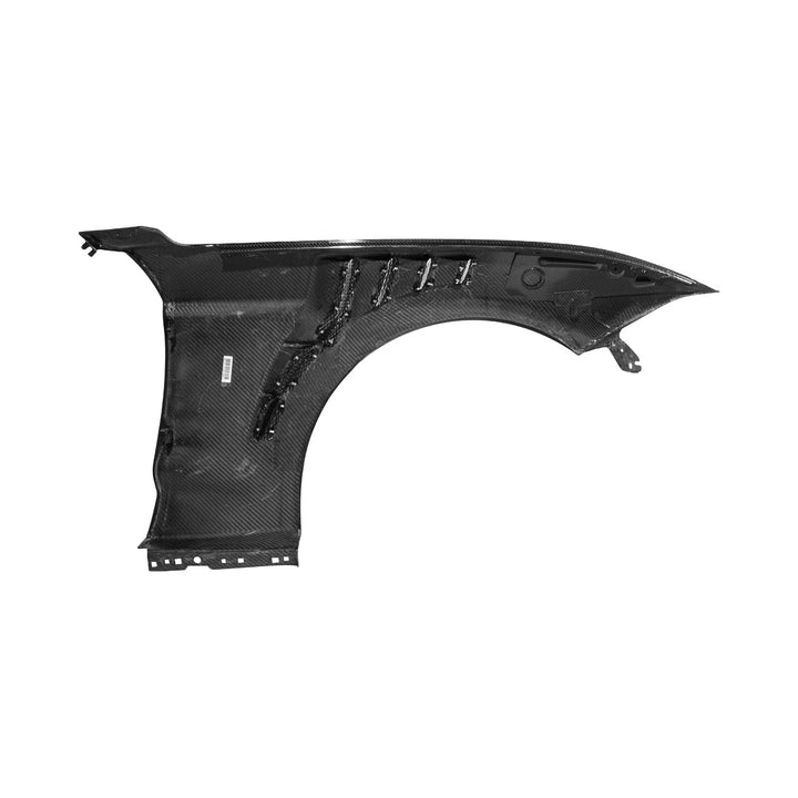 2018-2023 Ford Mustang Dry Carbon Fiber GT500 Style Side Vented Fender Pair Carbon Fiber FENDER-1379-BKCF
