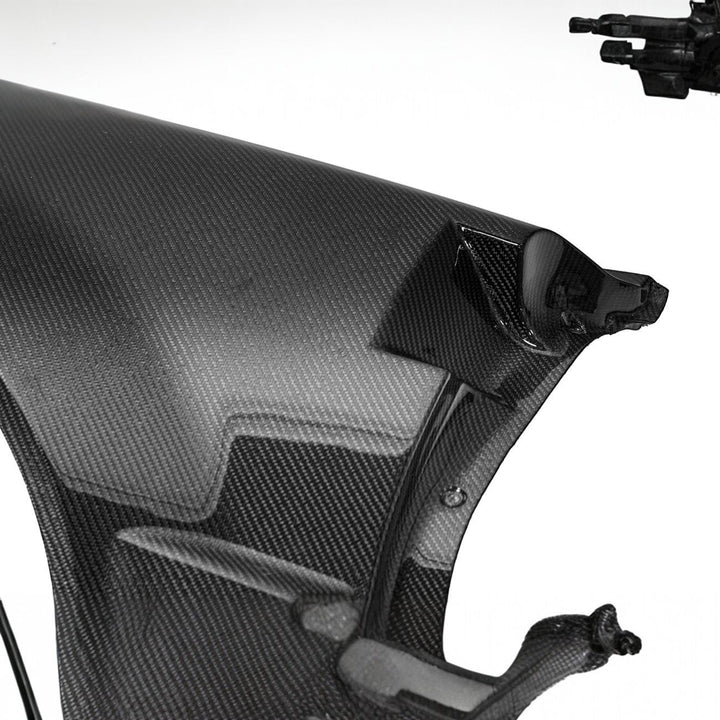 Corvette Carbon Fiber ZR1 Style Rear Quarter Panel Fenders Carbon Fiber Matte Black FENDER-480-BKCF_VENT-737-FRP