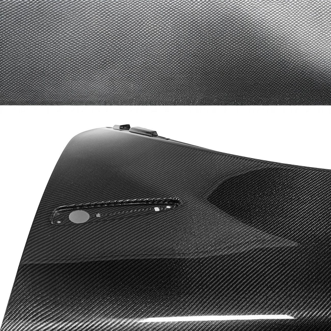 Corvette Carbon Fiber ZR1 Style Rear Quarter Panel Fenders Carbon Fiber Matte Black FENDER-480-BKCF_VENT-737-FRP