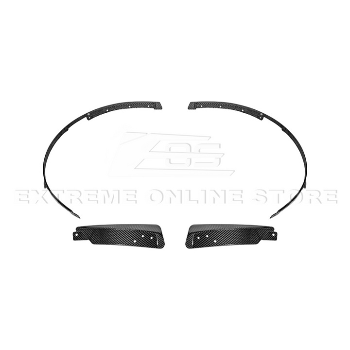 2024+ Ford Mustang DRY CARBON FIBER Fender Flares &amp; Mud Flap