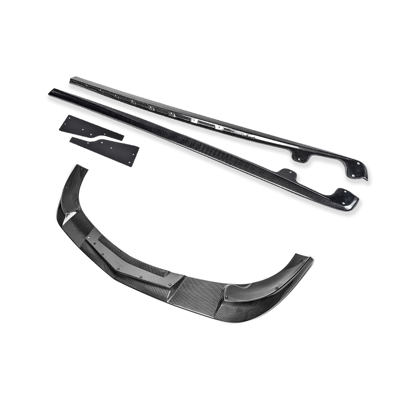 Corvette C6 Base Model Extended Front Splitter Lip &amp; Side Skirts Rocker Panels