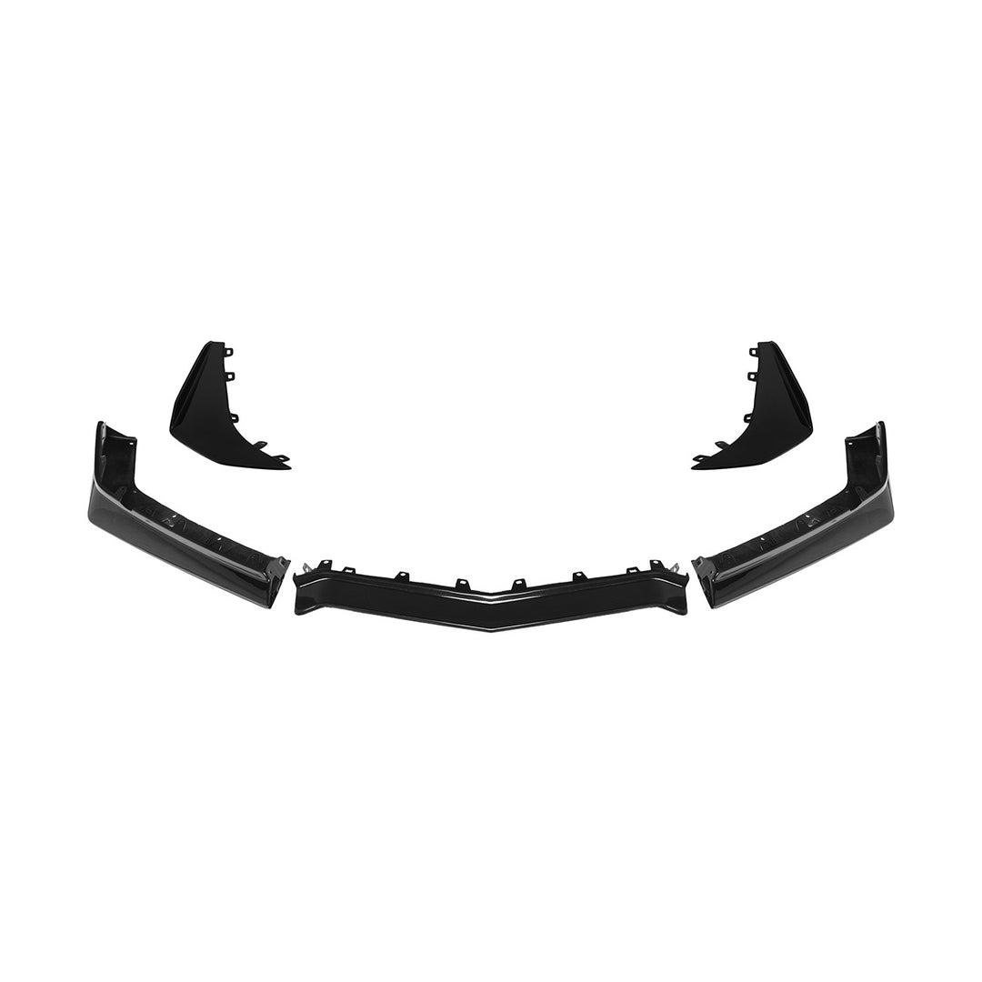 Corvette C8 Carbon Fiber Z07 Performance Package Front Splitter &amp; Side Canards Painted Carbon Flash Metallic FLIP-527-V2-FRP_SPLITTER-528-V2-FRP