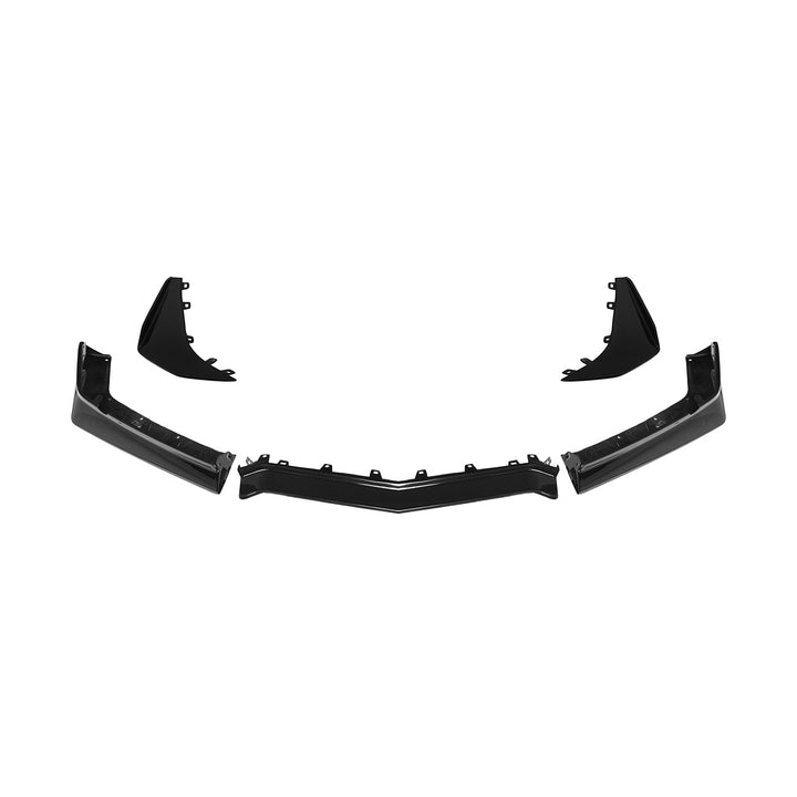 Corvette C8 Carbon Fiber Z07 Performance Package Front Splitter &amp; Side Canards Painted Carbon Flash Metallic FLIP-527-V2-FRP_SPLITTER-528-V2-FRP