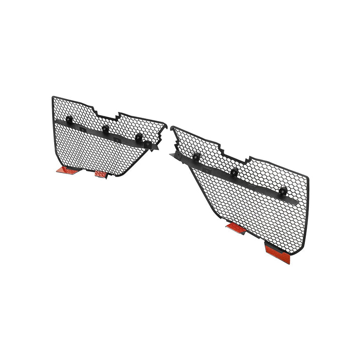 Corvette C8 Front Bumper Lower Air Inlet Mesh Grille Guards Painted Glossy Black GRILL-1410-ALU
