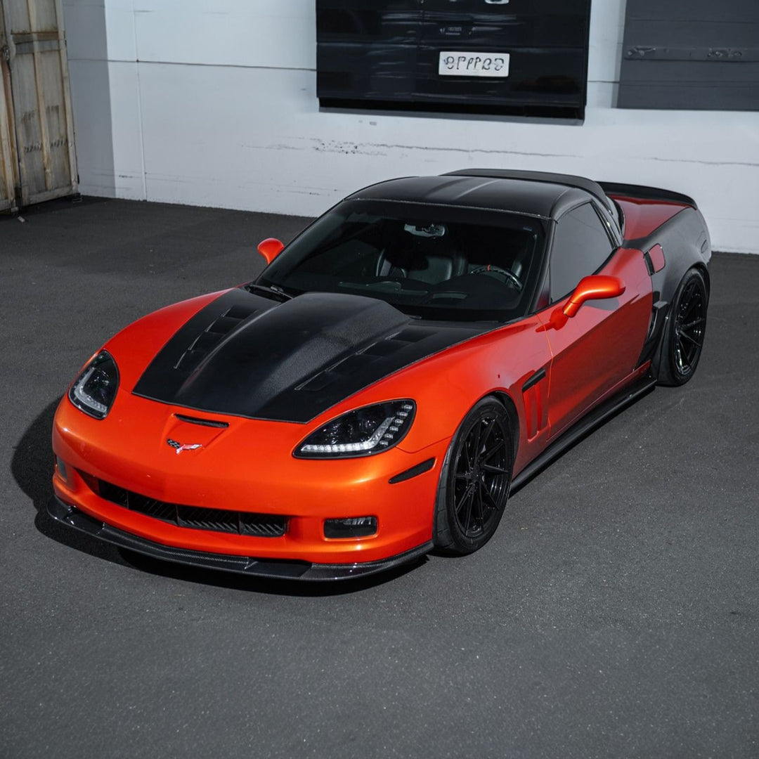 Corvette C6 Carbon Fiber EOS Performance Track Package Hood Carbon Fiber HOOD-1064-BKCF