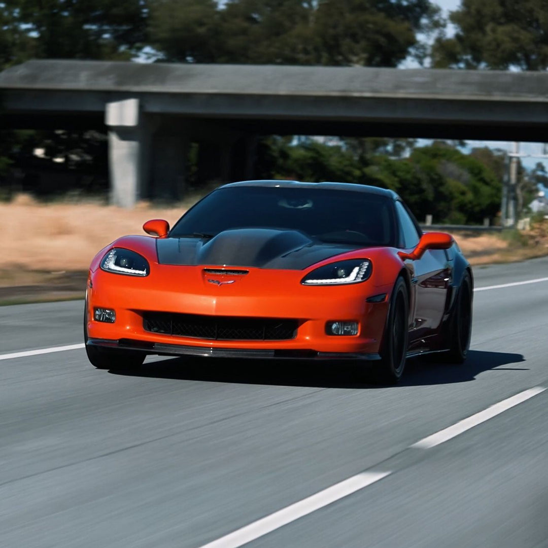 Corvette C6 Carbon Fiber EOS Performance Track Package Hood Carbon Fiber HOOD-1064-BKCF