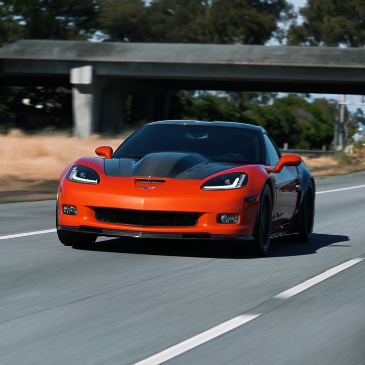 Corvette C6 Carbon Fiber EOS Performance Track Package Hood Carbon Fiber HOOD-1064-BKCF