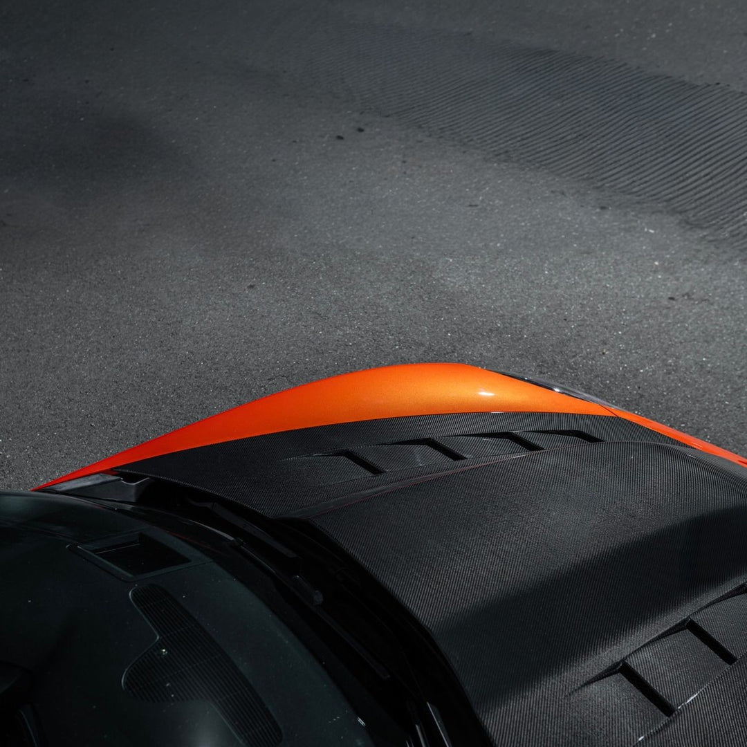 Corvette C6 Carbon Fiber EOS Performance Track Package Hood Carbon Fiber HOOD-1064-BKCF