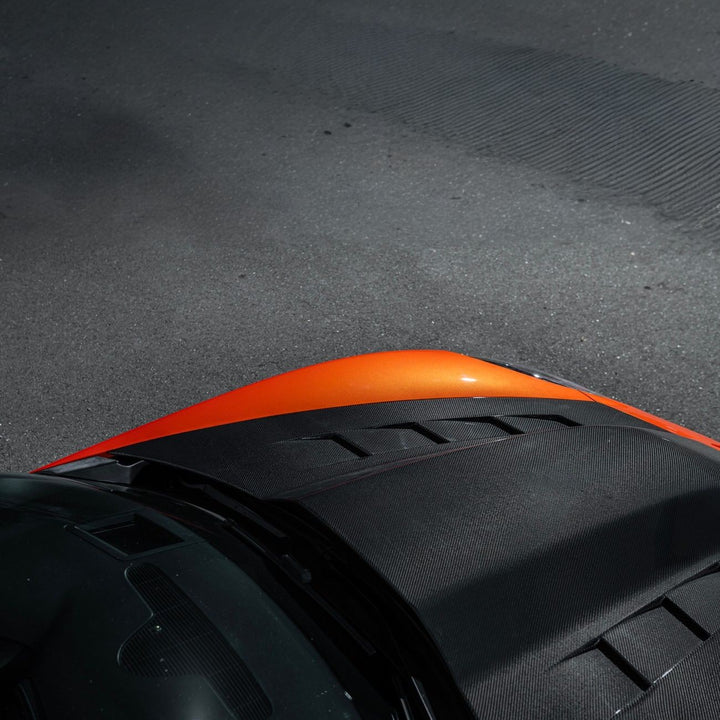 Corvette C6 Carbon Fiber EOS Performance Track Package Hood Carbon Fiber HOOD-1064-BKCF