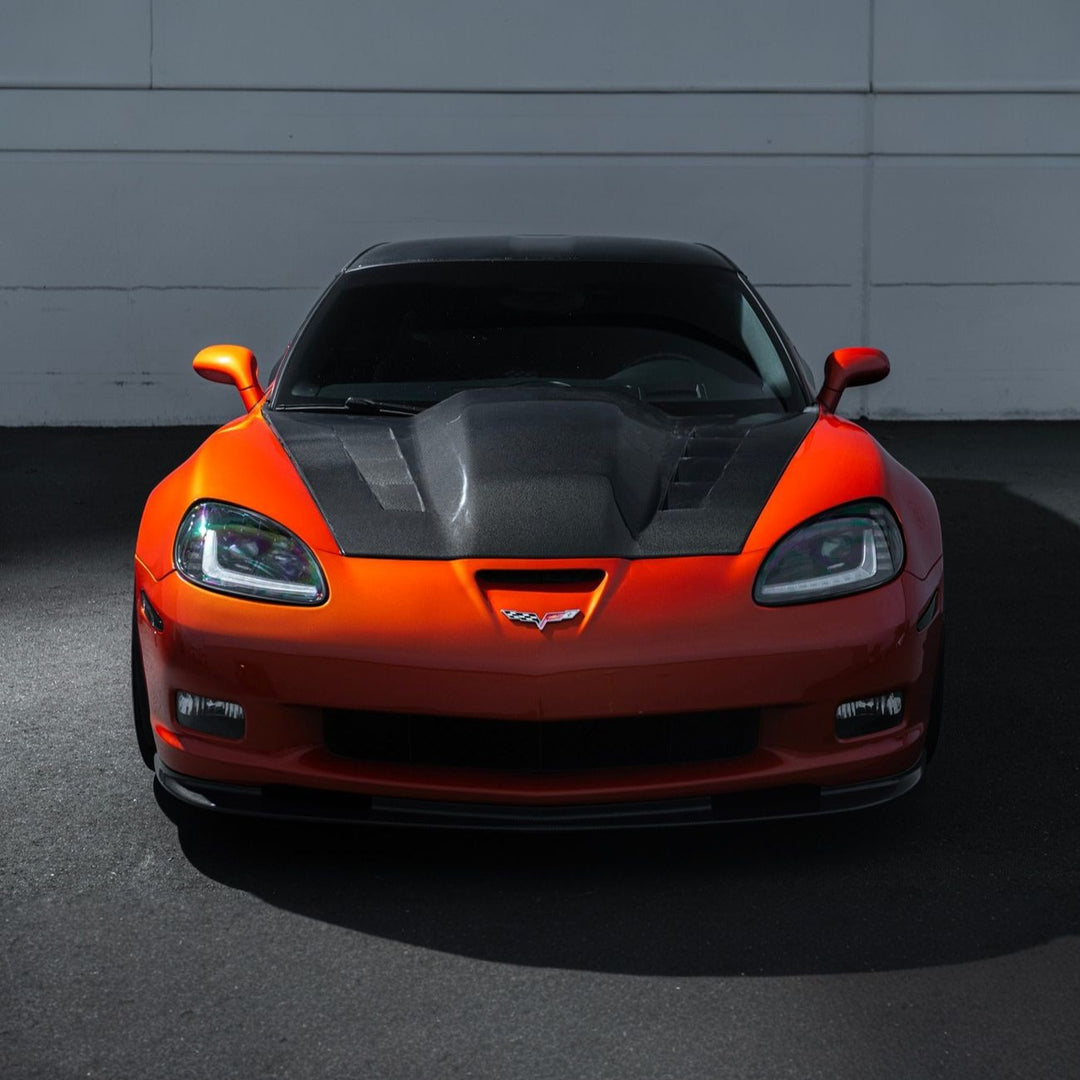 Corvette C6 Carbon Fiber EOS Performance Track Package Hood Carbon Fiber HOOD-1064-BKCF