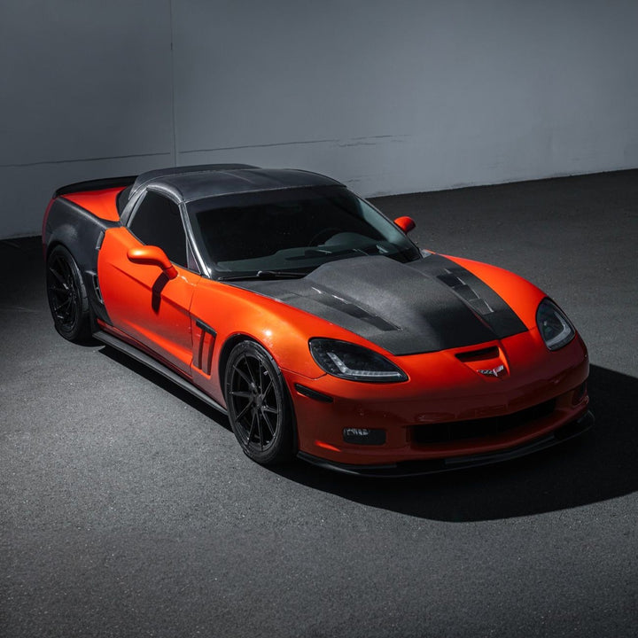 Corvette C6 Carbon Fiber EOS Performance Track Package Hood Carbon Fiber HOOD-1064-BKCF
