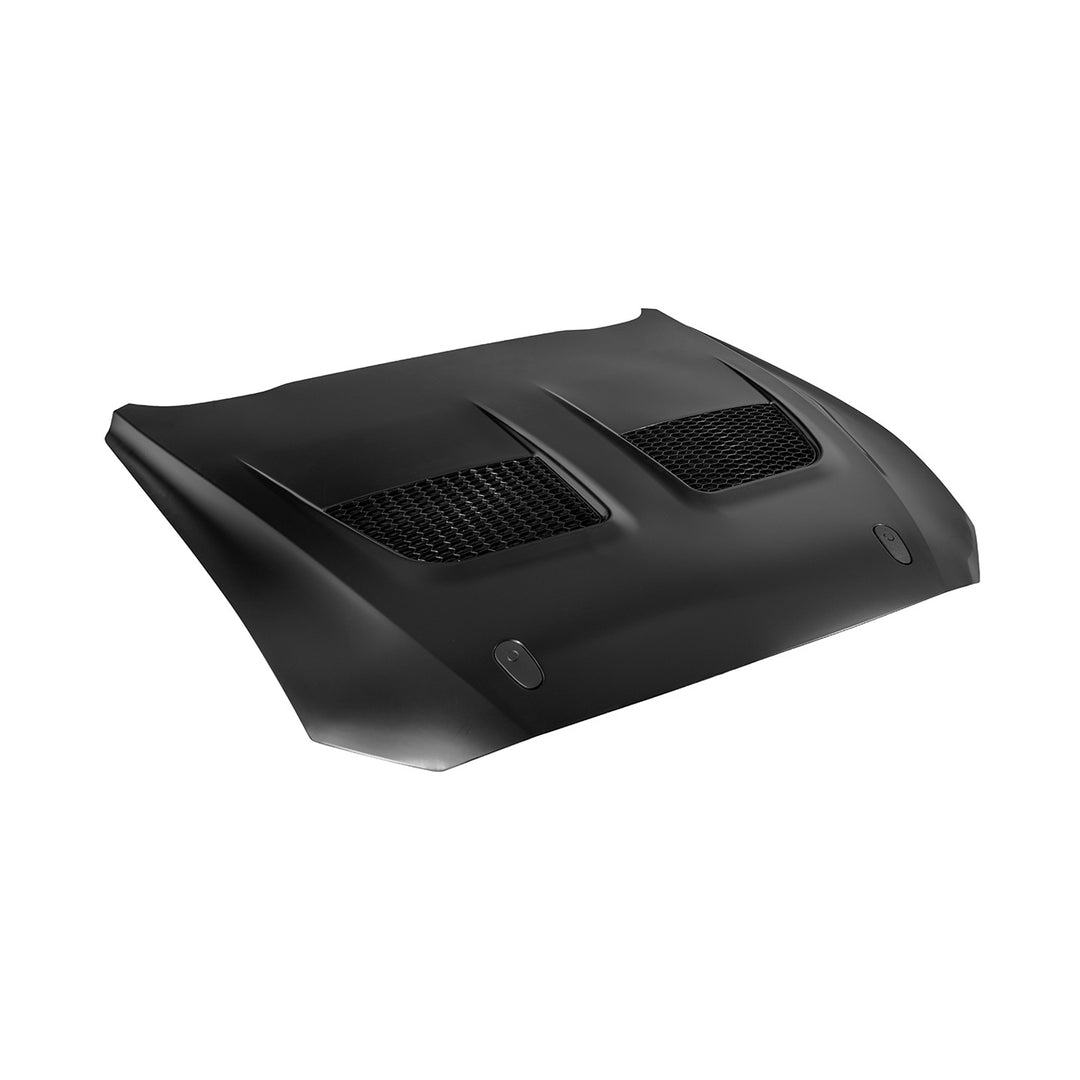 2018-2023 Ford Mustang S650 GTD Style Hood Heat Extractor Vented Cover Primed Black HOOD-1181-ALUMINUM