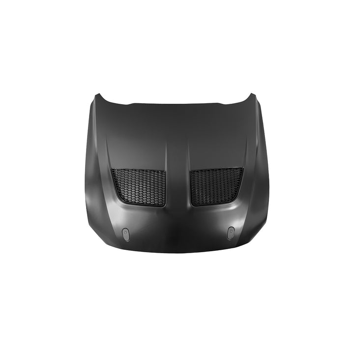 2018-2023 Ford Mustang S650 GTD Style Hood Heat Extractor Vented Cover Primed Black HOOD-1181-ALUMINUM