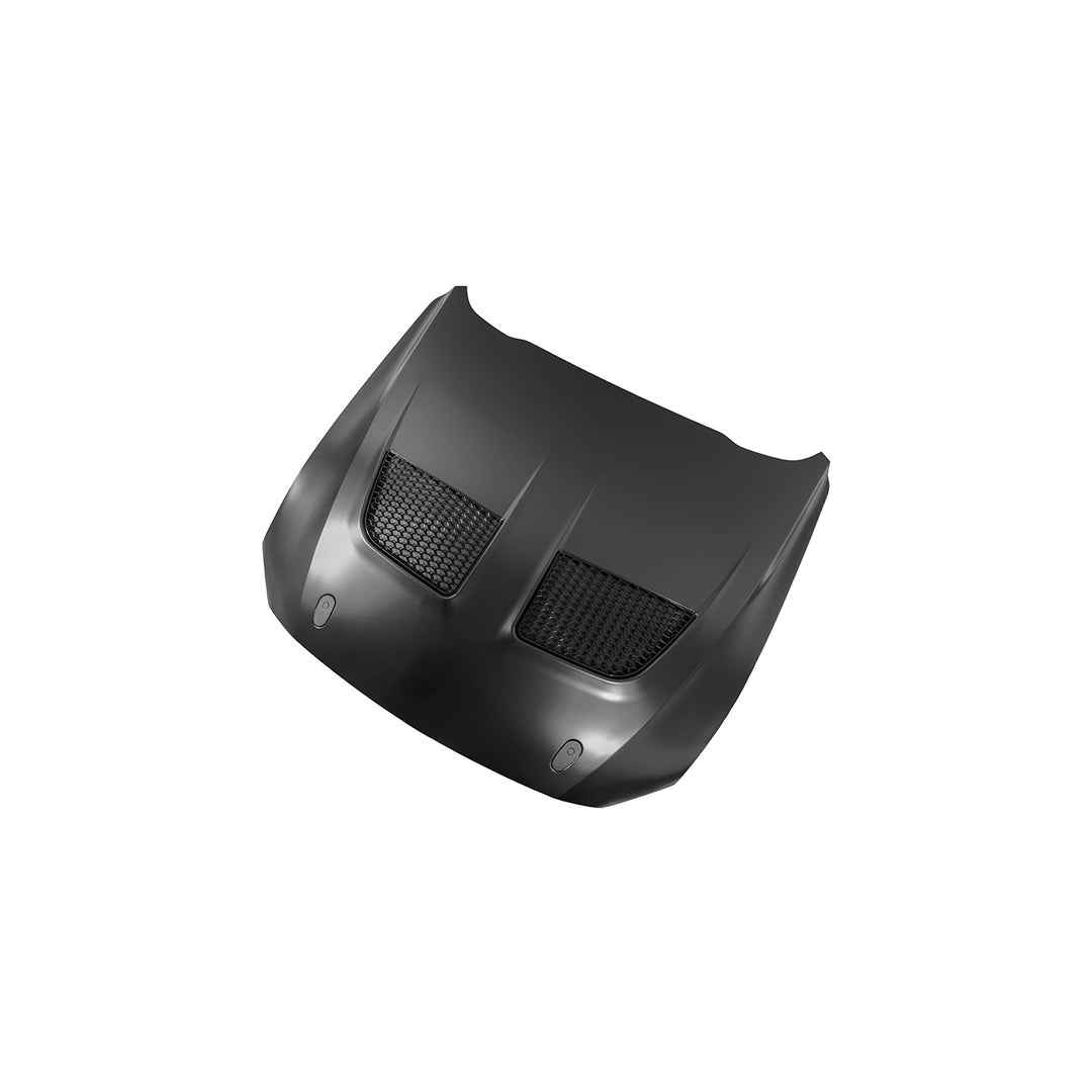 2018-2023 Ford Mustang S650 GTD Style Hood Heat Extractor Vented Cover Primed Black HOOD-1181-ALUMINUM
