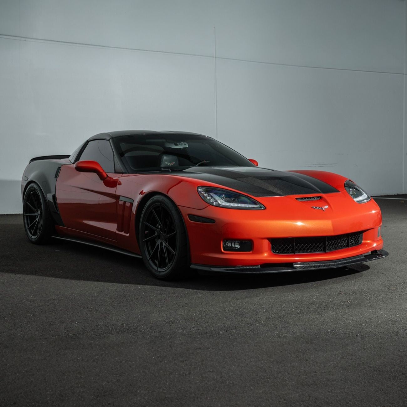 Corvette C6 Carbon Fiber ZR1 Cowl Raised Style Replacement Hood