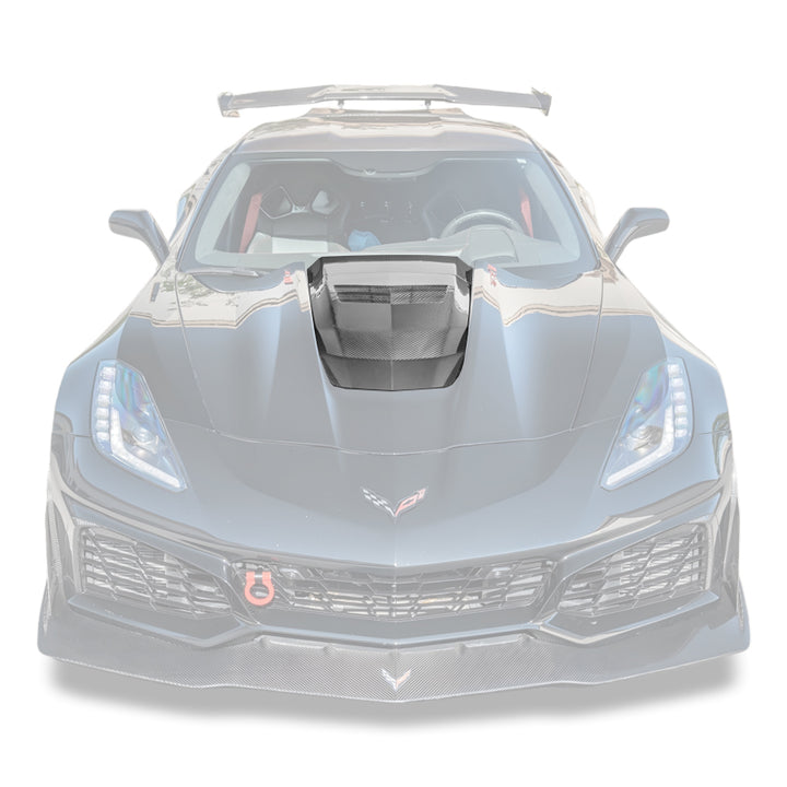 Chevrolet Corvette C7 ZR1 DRY Carbon FIBER Hood Cowl Louver Cover
