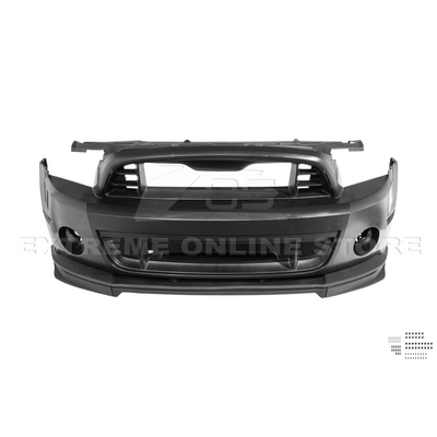 2010-14 Mustang S197 GT500 Style Front Bumper Cover Upper Lower Grille Lip