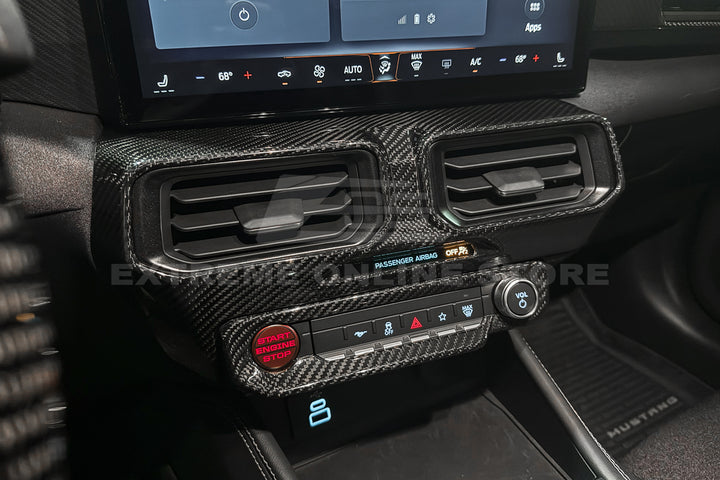 2024-Up Mustang DRY CARBON FIBER AC Outlet Panel Trim