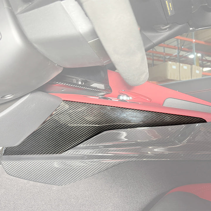 Corvette C8 DRY CARBON FIBER Center Console Side Upper Trim Cover
