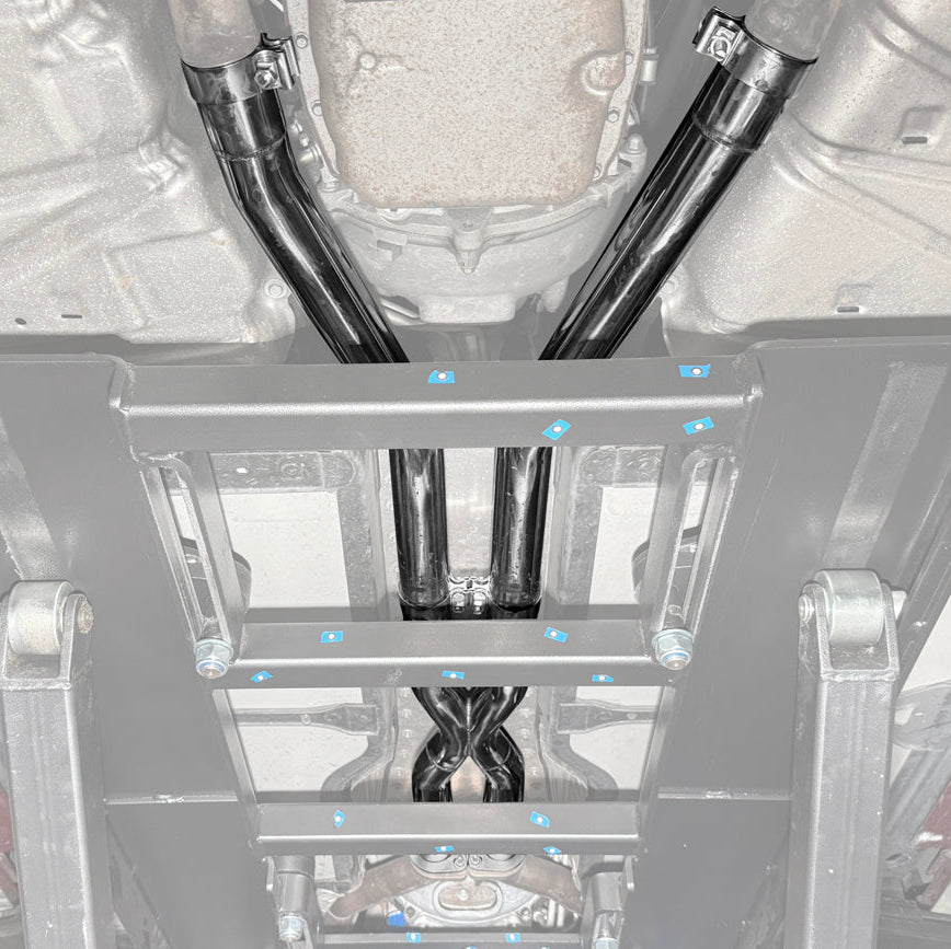 2006-08 Corvette C6 6.0L 6.2L Automatic 6 Speed Stainless Steel 2.5 In X Pipe