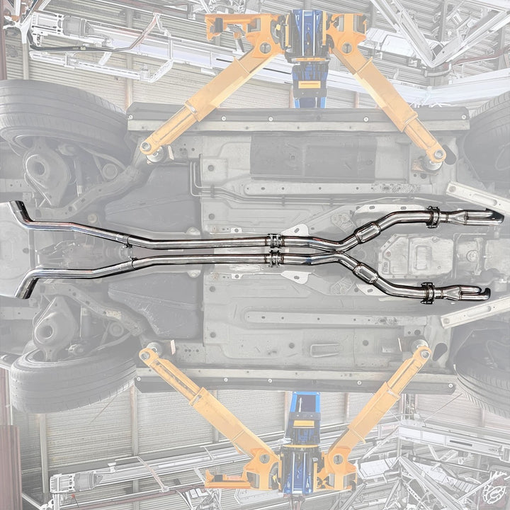 2009-2014 Cadillac CTS-V Long Tube Headers &amp; Resonated Mid Pipe