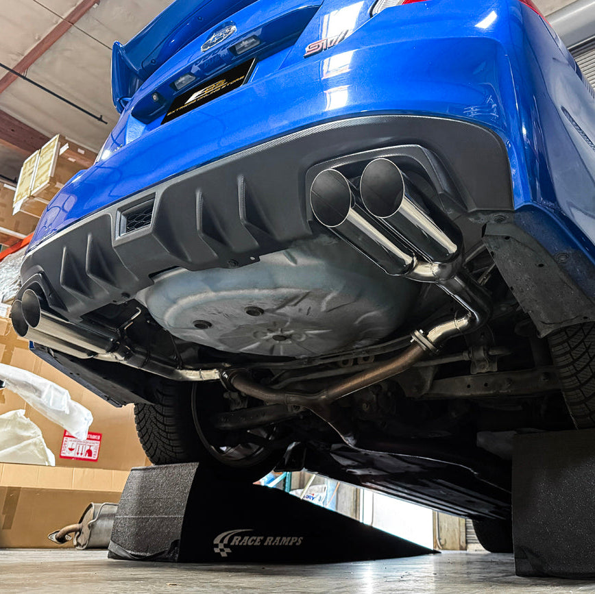 2015-21 Subaru WRX | Boso Style Muffler Delete Quad Tips Axle Back Exhaust