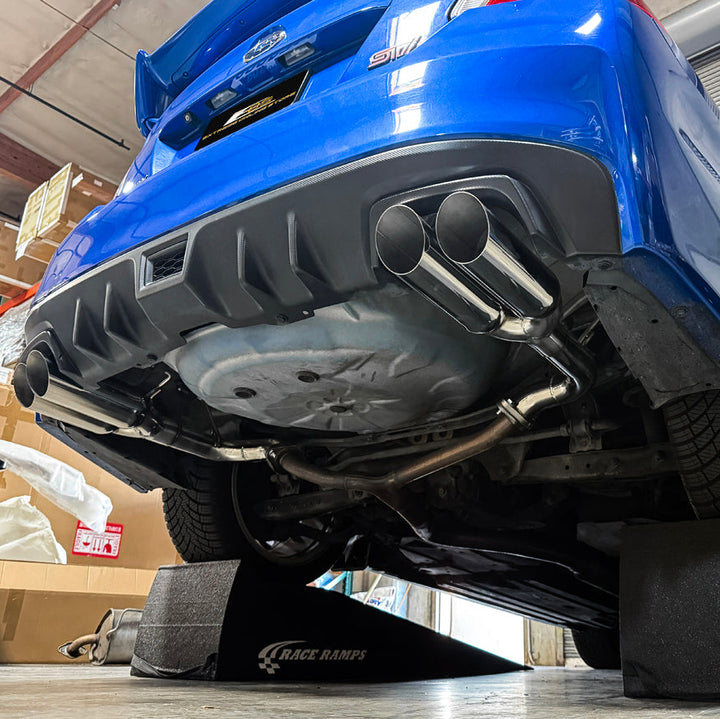2015-21 Subaru WRX | Boso Style Muffler Delete Quad Tips Axle Back Exhaust