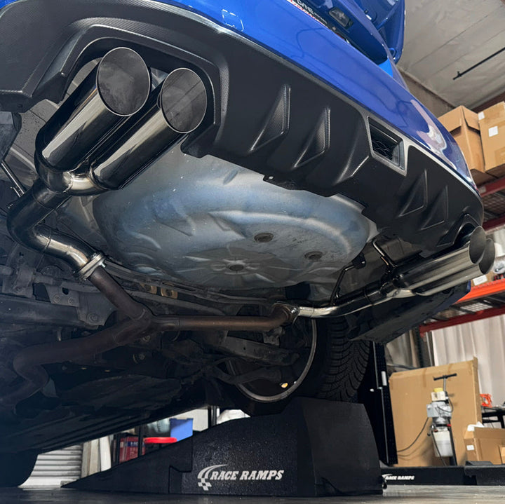 2015-21 Subaru WRX | Boso Style Muffler Delete Quad Tips Axle Back Exhaust