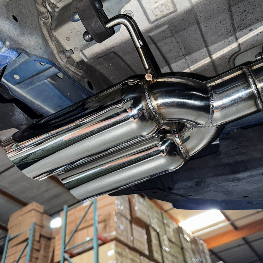 2015-21 Subaru WRX | Boso Style Muffler Delete Quad Tips Axle Back Exhaust