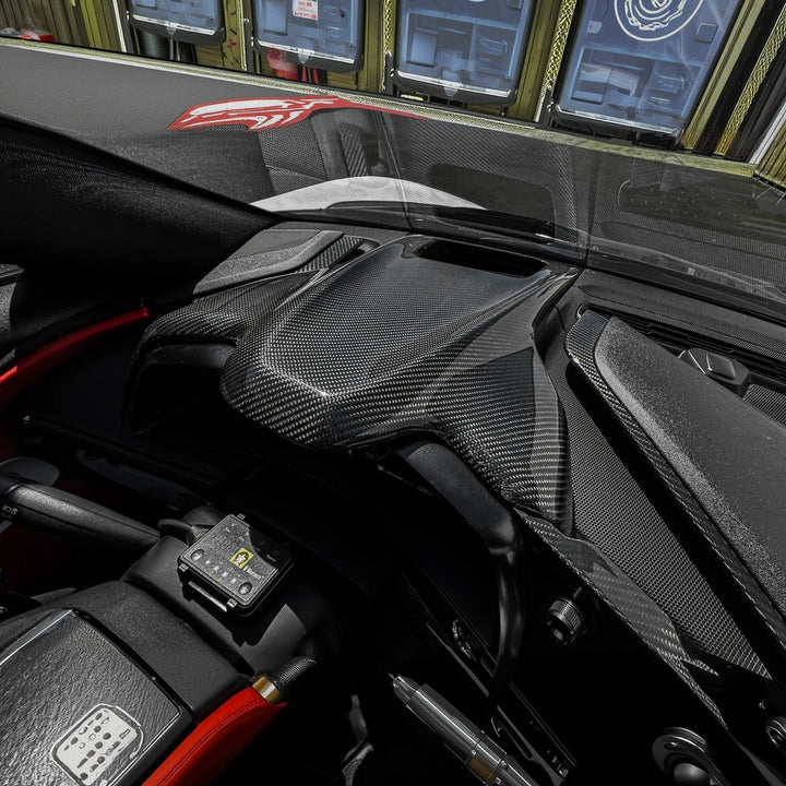 2020-25 Corvette C8 | DRY CARBON FIBER Replacement Upper Dash Instrument Panel