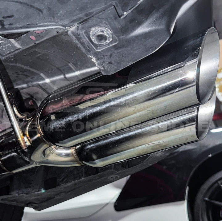 2022-Up Subaru WRX | Boso Muffler Delete Quad Burnt Tips Axle Back Exhaust