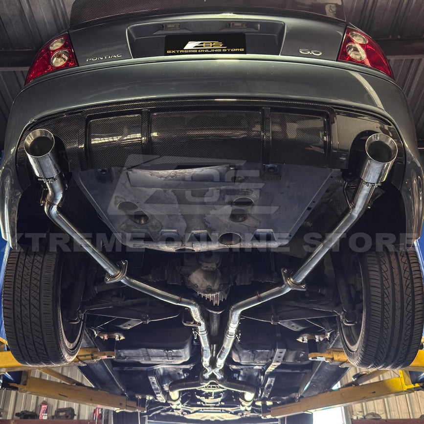 2005-06 Pontiac GTO | T-304 Straight-Through Mid Pipe X Cross Exhaust System