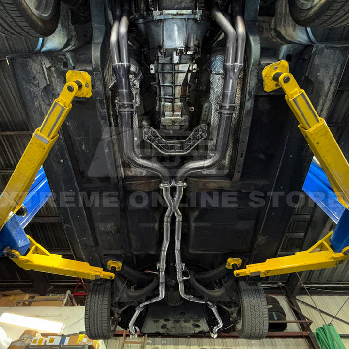 2005-06 Pontiac GTO | T-304 Straight-Through Mid Pipe X Cross Exhaust System