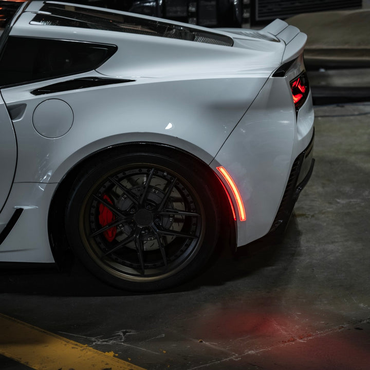 Corvette C7 Factory Style LED Side Marker Lights Clear Lens LIGHT-1455-CL_LIGHT-1456-CL