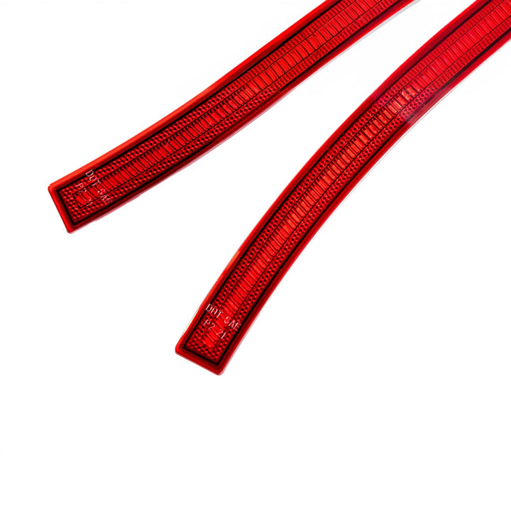 Corvette C7 Factory Style LED Side Marker Lights Front : Amber Lens ( Same as OEM Finish ) Rear : Red Lens ( Same as OEM Finish ) LIGHT-1455-RD_LIGHT-1456-RD