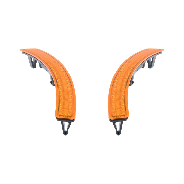 Corvette C7 Factory Style LED Side Marker Lights Front : Amber Lens ( Same as OEM Finish ) Rear : Red Lens ( Same as OEM Finish ) LIGHT-1455-RD_LIGHT-1456-RD